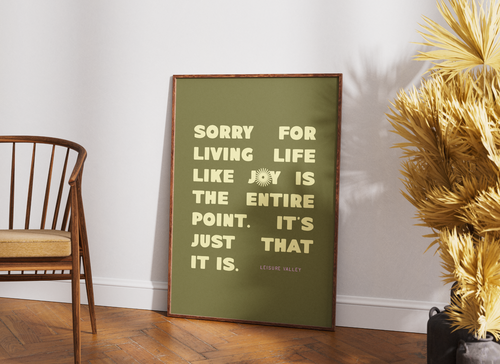 Joy Is The Point Poster Print