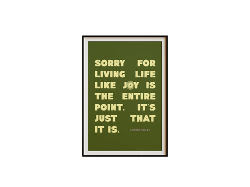 Joy Is The Point Poster Print